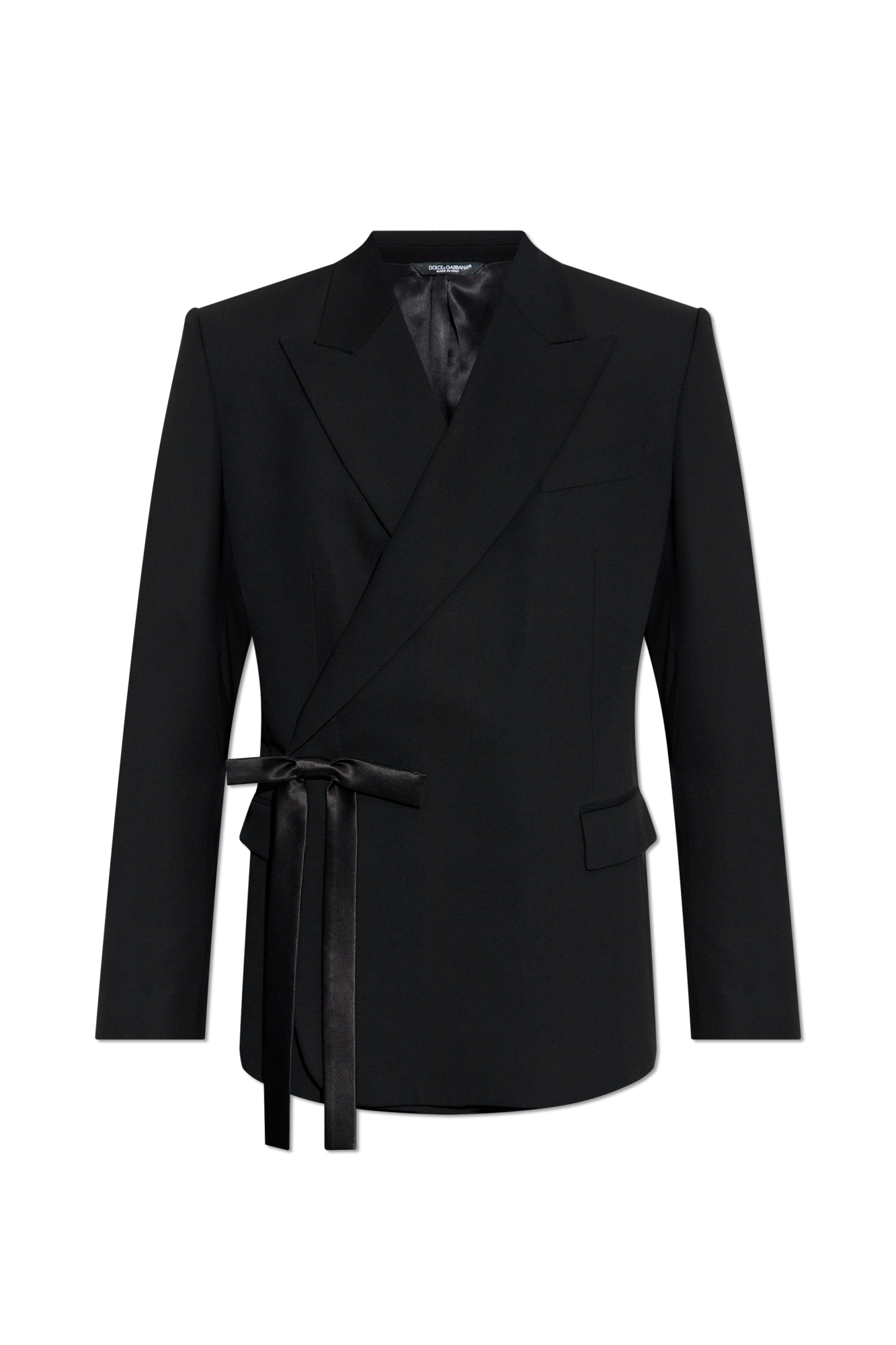 Dolce & Gabbana Black Fleece Wool Blazer